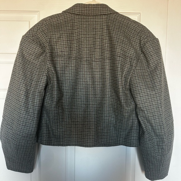 Veronica Beard Sybille cropped houndstooth wool-blend blaze - Picture 3 of 6